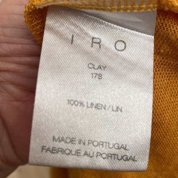 IRO 100% Linen T-Shirt Sweater Top Womens M Sunflower longline grunge Artsy Boho - Picture 8 of 9